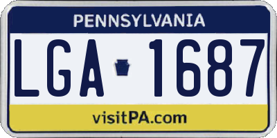 PA license plate LGA1687