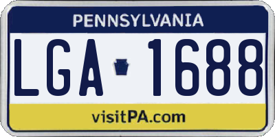 PA license plate LGA1688