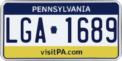 PA license plate LGA1689