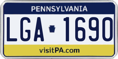 PA license plate LGA1690