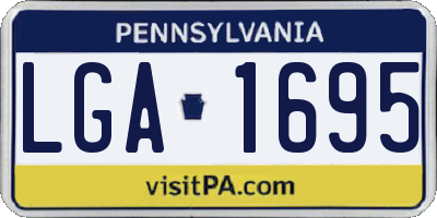 PA license plate LGA1695