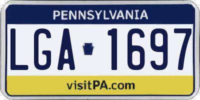 PA license plate LGA1697