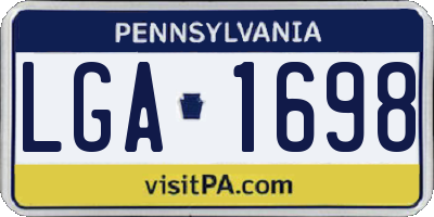 PA license plate LGA1698