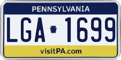 PA license plate LGA1699