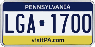 PA license plate LGA1700