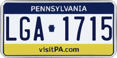 PA license plate LGA1715