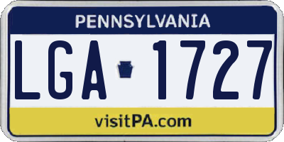 PA license plate LGA1727