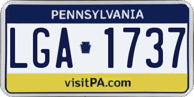 PA license plate LGA1737
