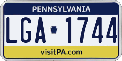 PA license plate LGA1744