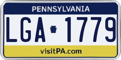 PA license plate LGA1779