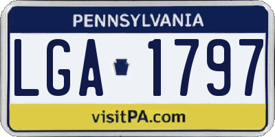 PA license plate LGA1797