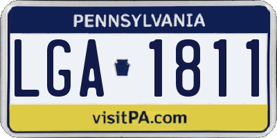 PA license plate LGA1811