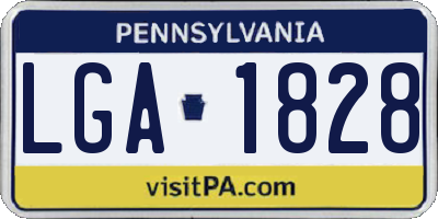 PA license plate LGA1828
