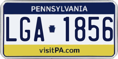 PA license plate LGA1856