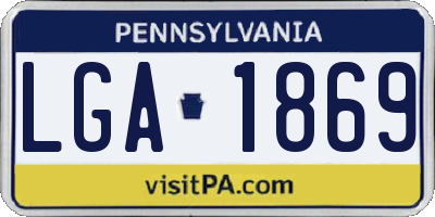 PA license plate LGA1869