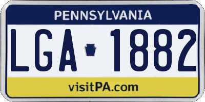 PA license plate LGA1882
