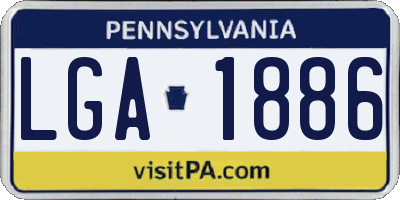 PA license plate LGA1886