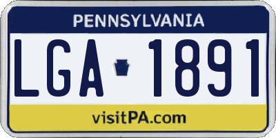 PA license plate LGA1891