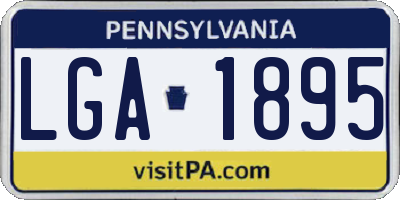 PA license plate LGA1895