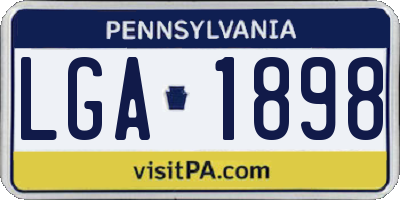 PA license plate LGA1898