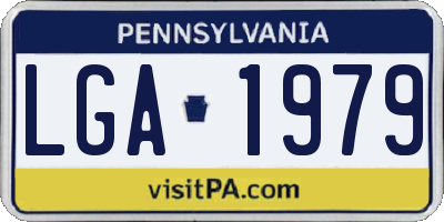 PA license plate LGA1979