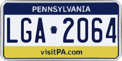PA license plate LGA2064