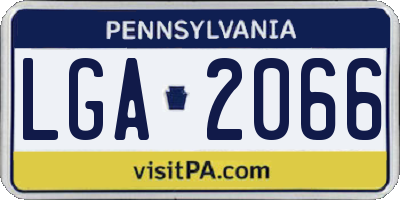 PA license plate LGA2066