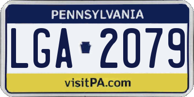 PA license plate LGA2079