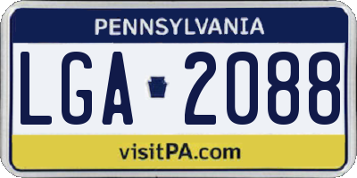 PA license plate LGA2088