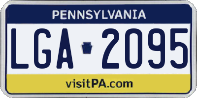 PA license plate LGA2095
