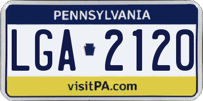 PA license plate LGA2120