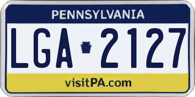 PA license plate LGA2127