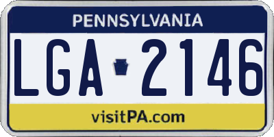 PA license plate LGA2146