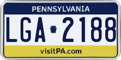 PA license plate LGA2188