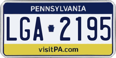 PA license plate LGA2195