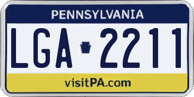 PA license plate LGA2211