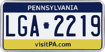 PA license plate LGA2219