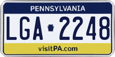 PA license plate LGA2248