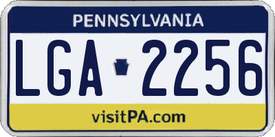 PA license plate LGA2256