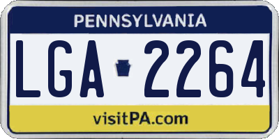 PA license plate LGA2264