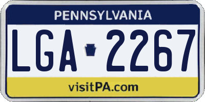 PA license plate LGA2267