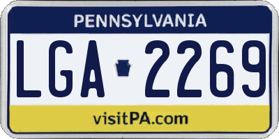 PA license plate LGA2269