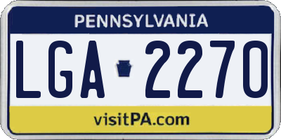 PA license plate LGA2270
