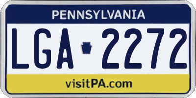 PA license plate LGA2272