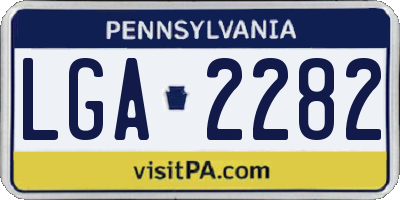 PA license plate LGA2282