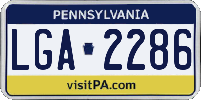 PA license plate LGA2286
