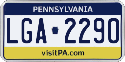 PA license plate LGA2290