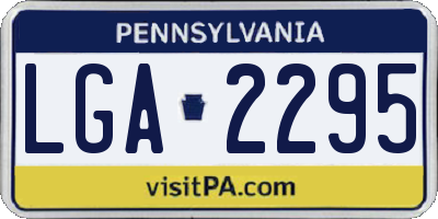 PA license plate LGA2295