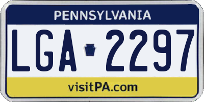 PA license plate LGA2297