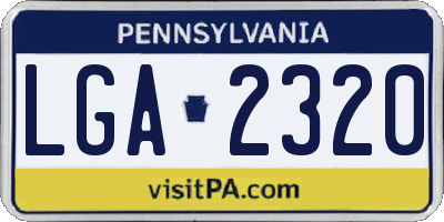PA license plate LGA2320